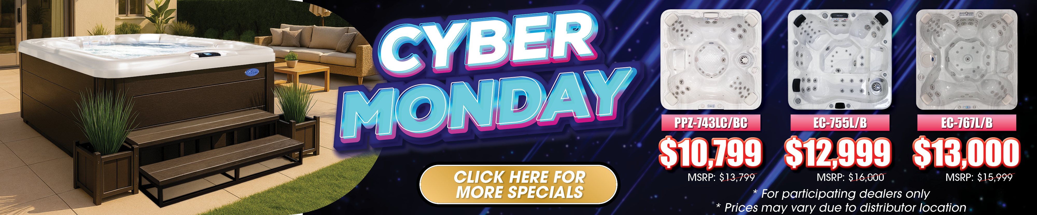 Calspas hot tub being used in a family setting - College Station